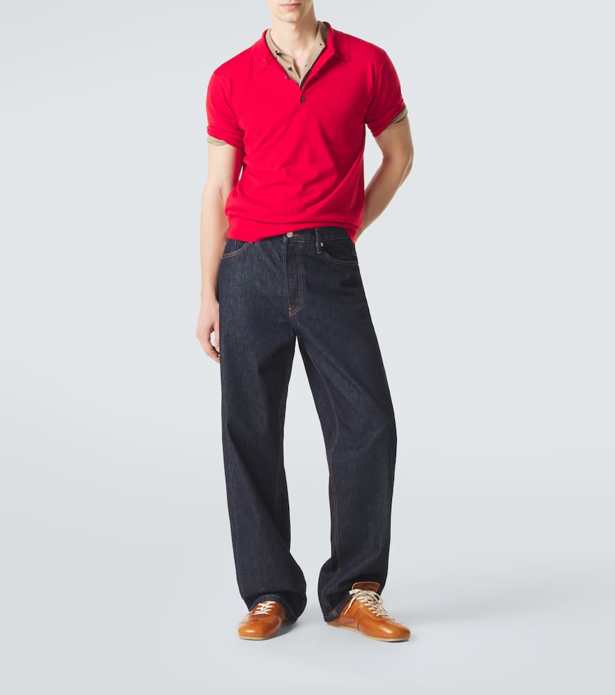 Wool polo shirt