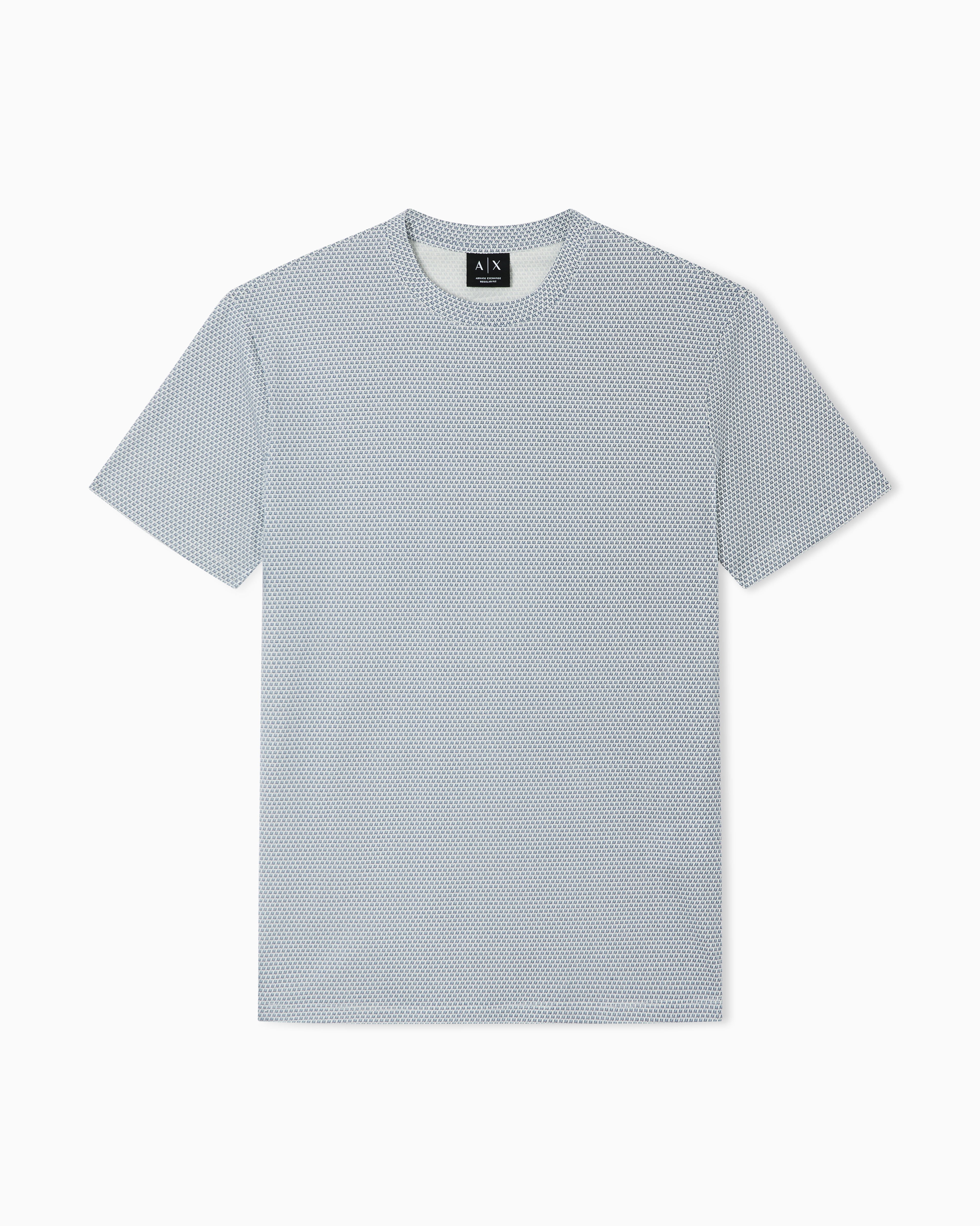 Regular fit cotton T-shirt with allover logo detail