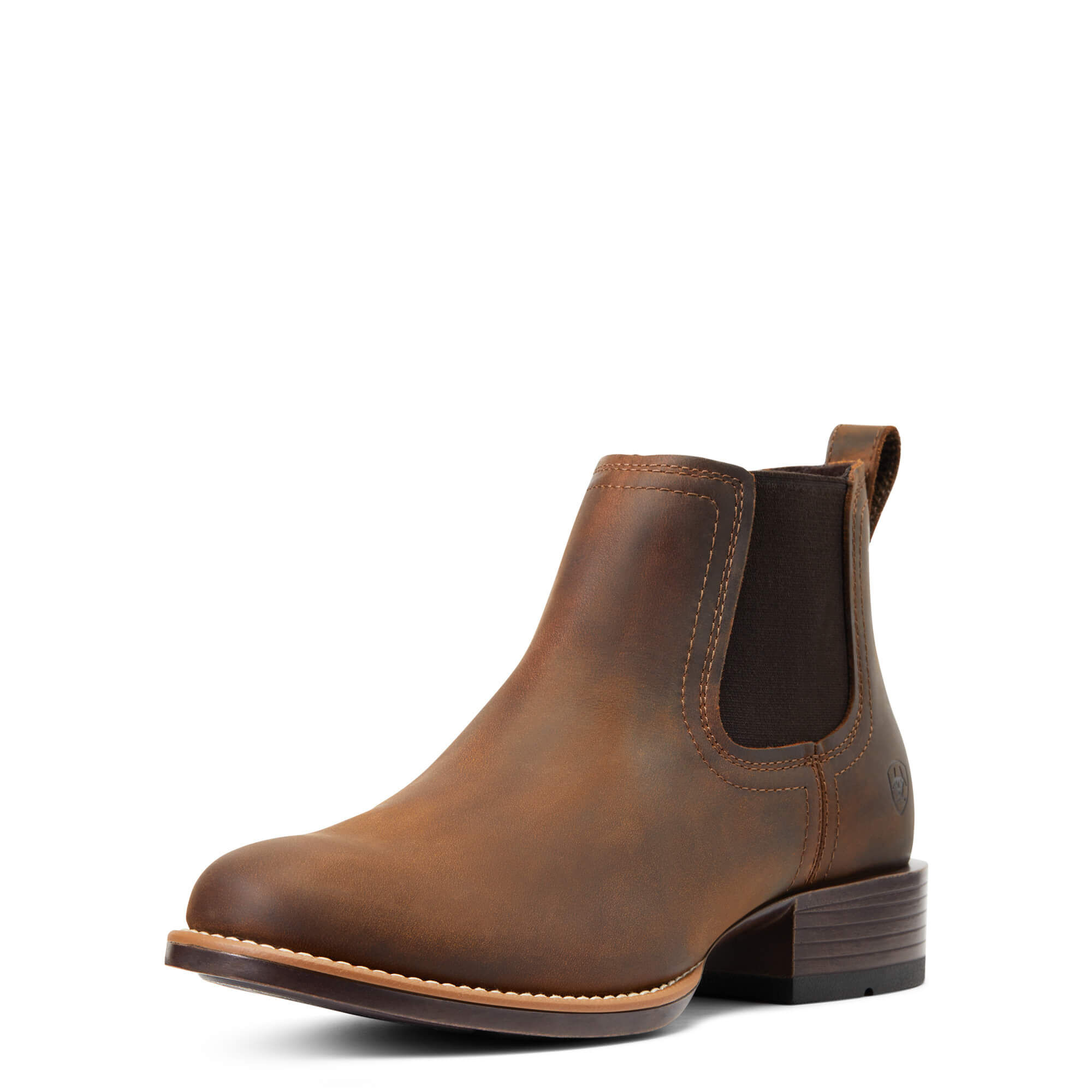 Men's Booker Ultra Round Toe Western Boots in Distressed Brown, D Medium Width