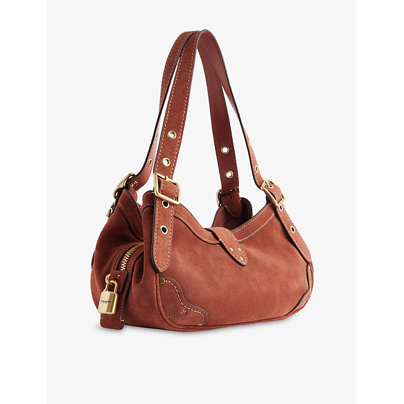 Womens Drifter 31 Suede Shoulder Bag