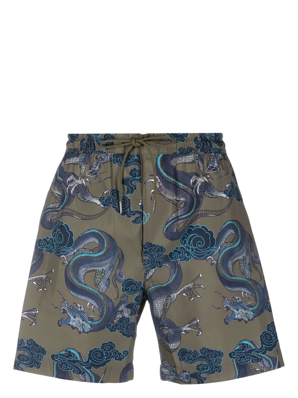 Dragon-print swim shorts - Black