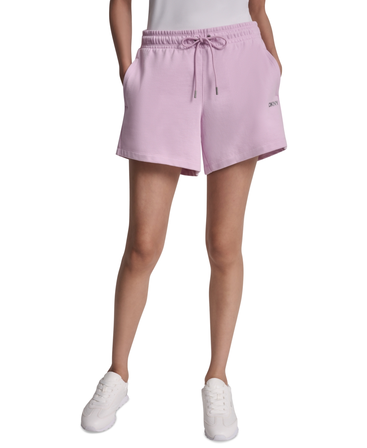 Women's Foil Logo Shorts - Pink Lav/silver