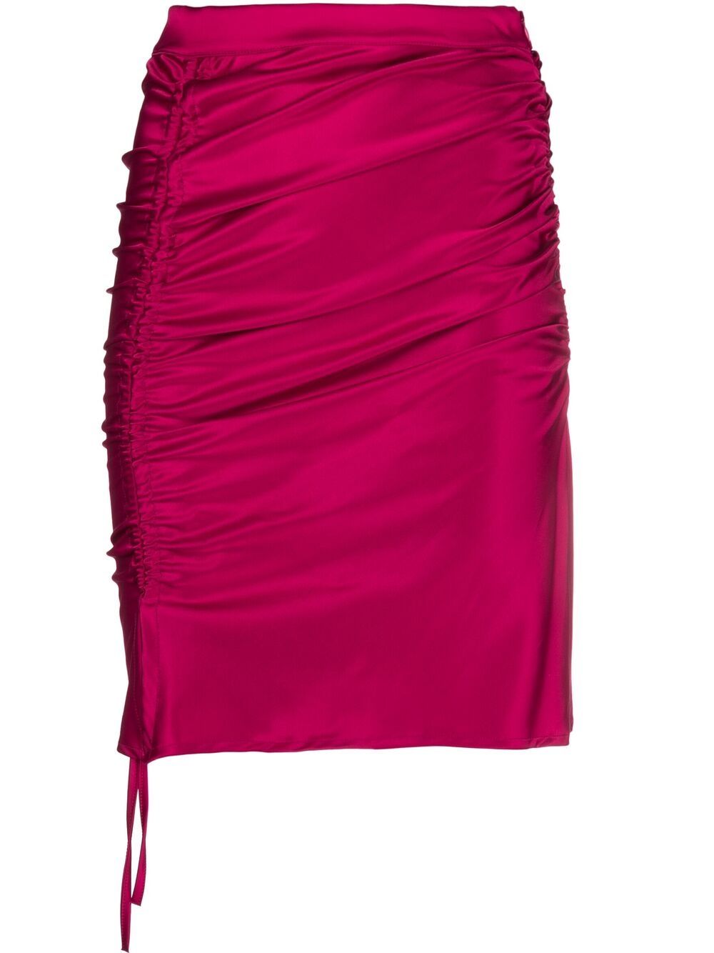 Drawstring-fastening gathered skirt - Pink