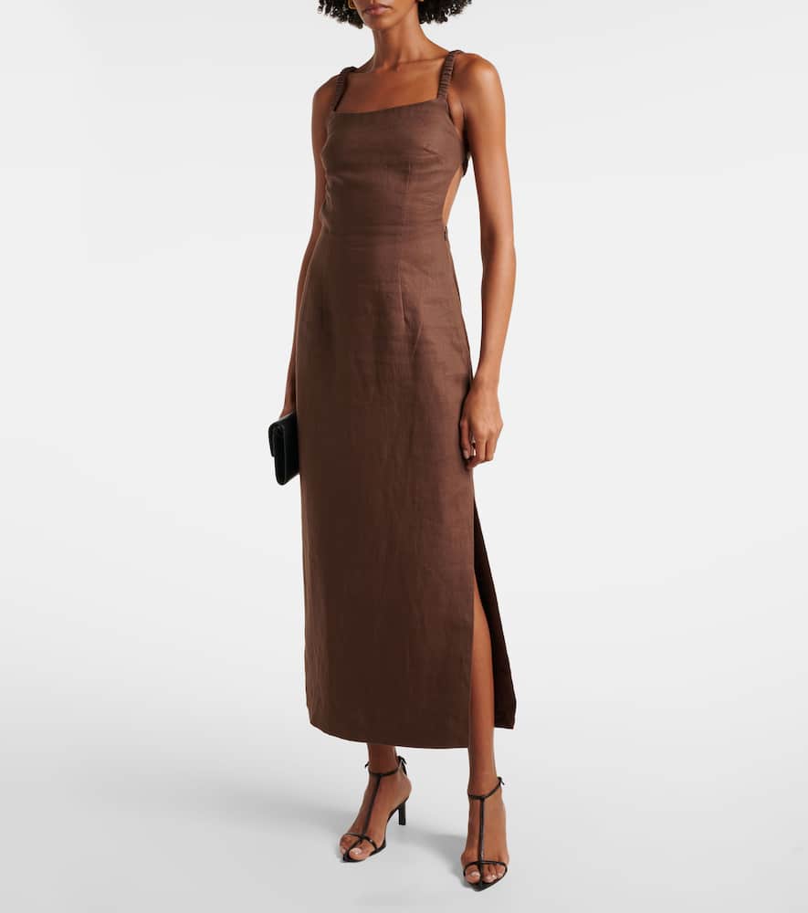 Linen maxi dress