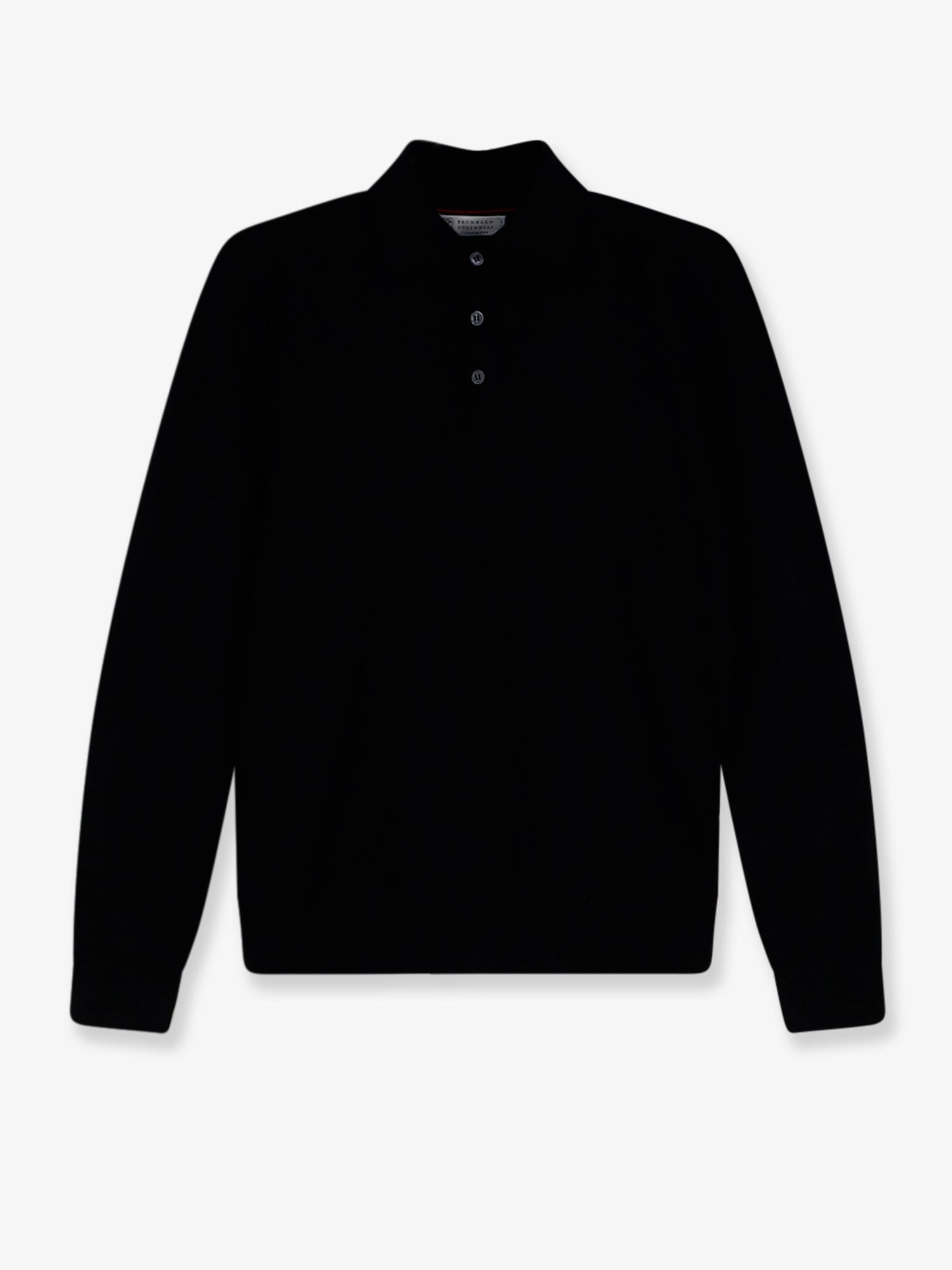 Cashmere-Silk Polo Shirt — Black
