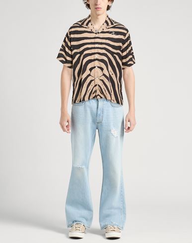 Man Shirt Sand Size XL Silk