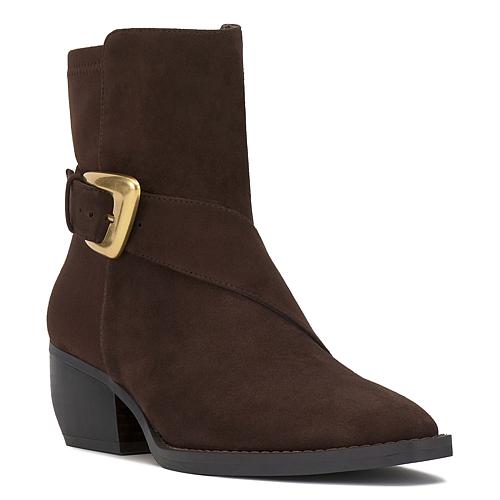 Philan Western-Style Short Bootie - Brown