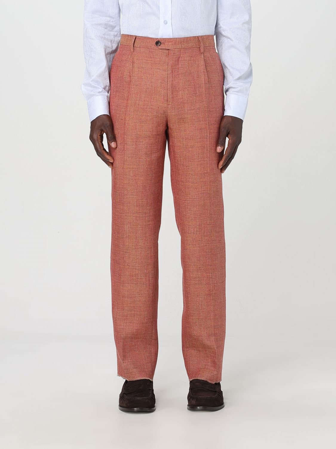 Pressed-crease trousers - Red