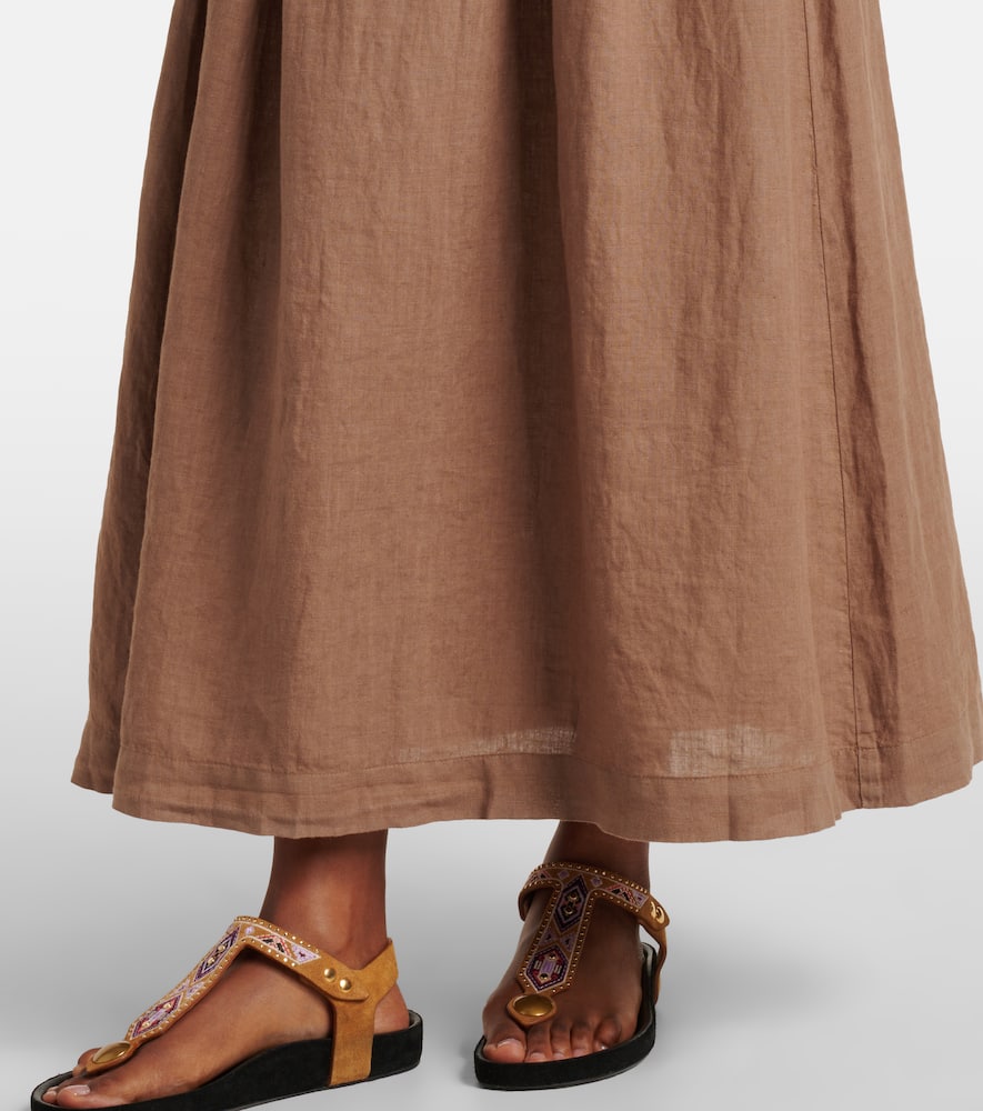 Linda linen maxi skirt