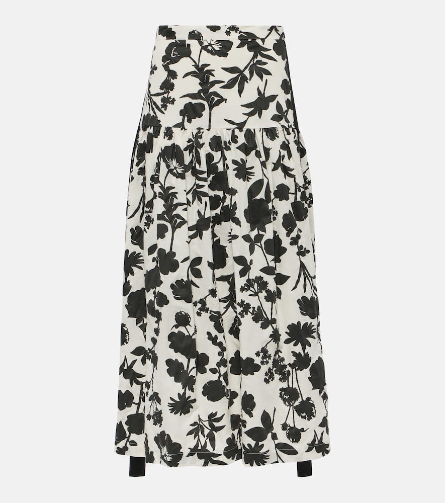 Udente floral cotton maxi skirt