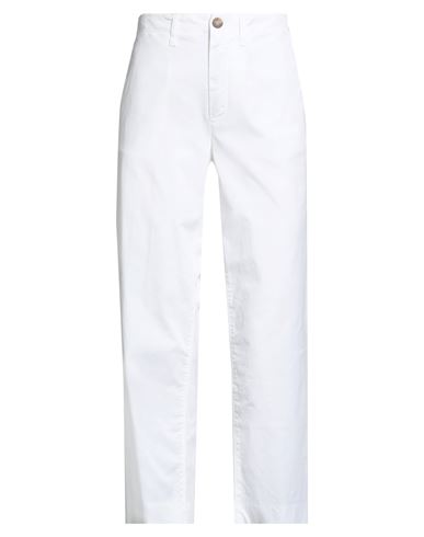 Kiltie Woman Pants White Size 2 Cotton, Elastane