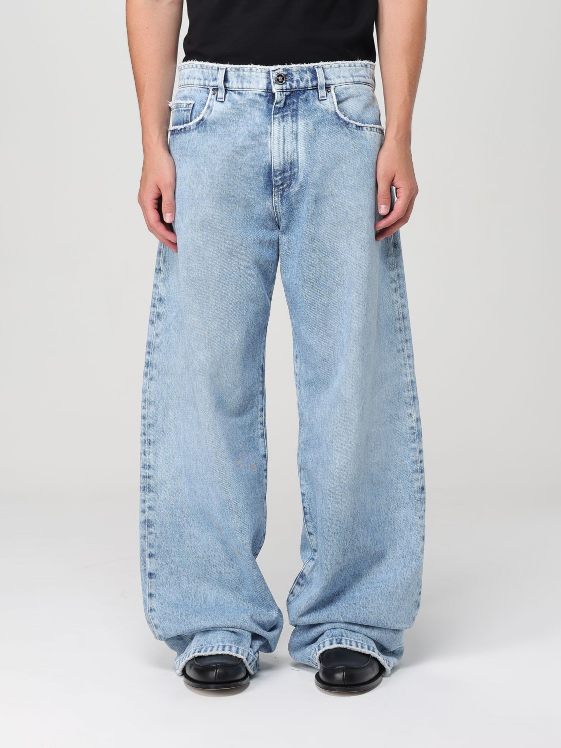 Mid-rise straight-leg jeans - Blue