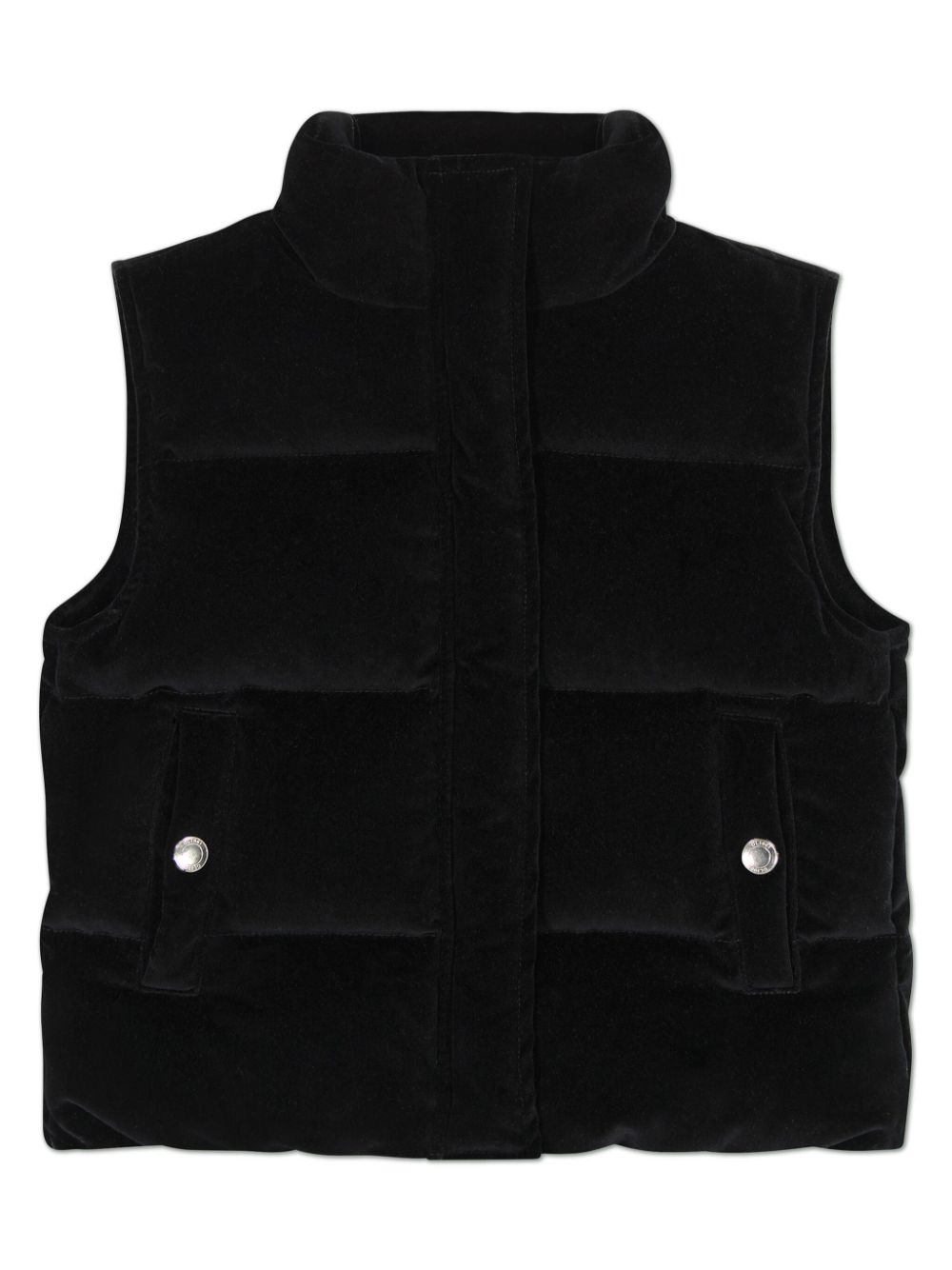 Velvet padded vest - Black