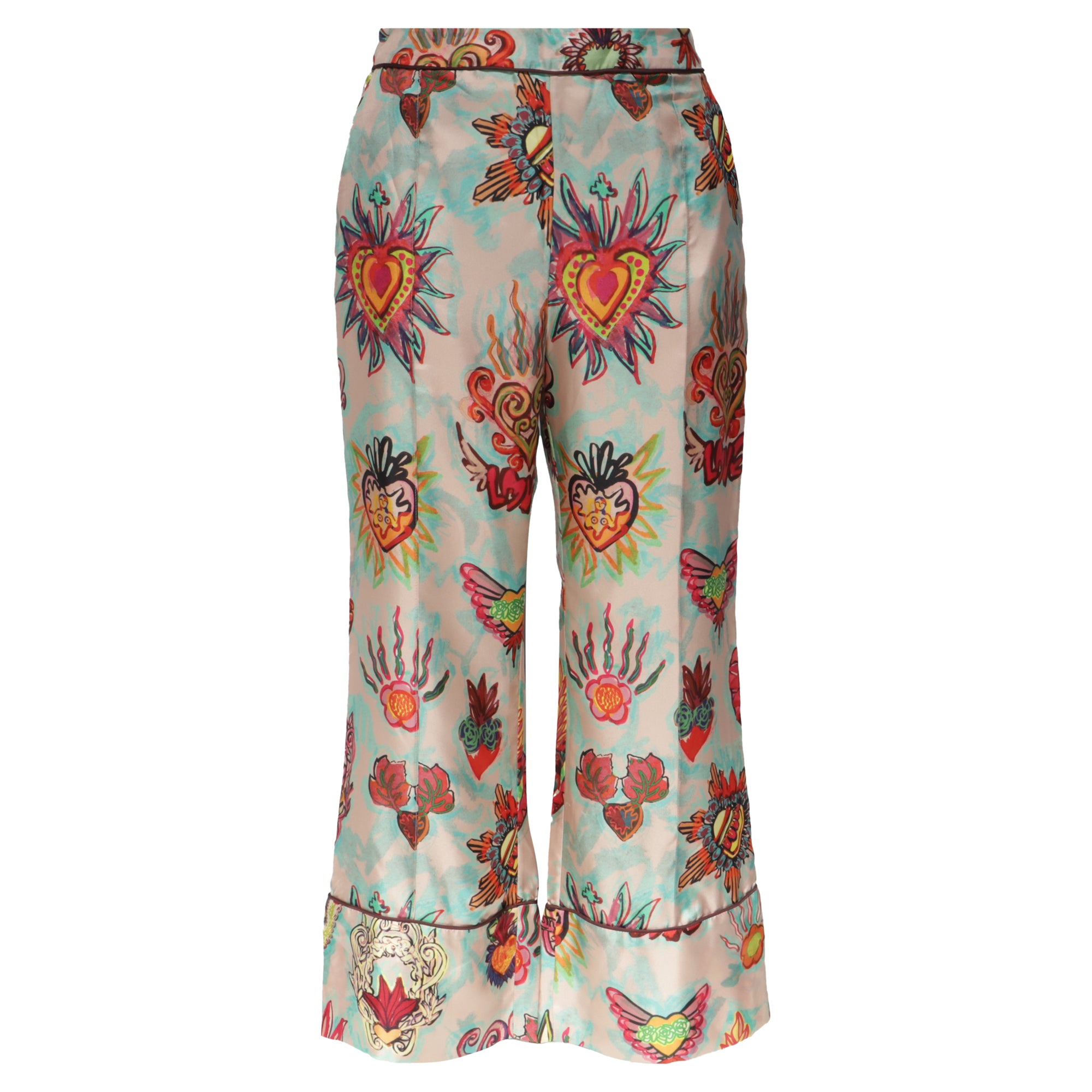 ≈ Lovestruck Relaxed Pants in Multicolor Silk