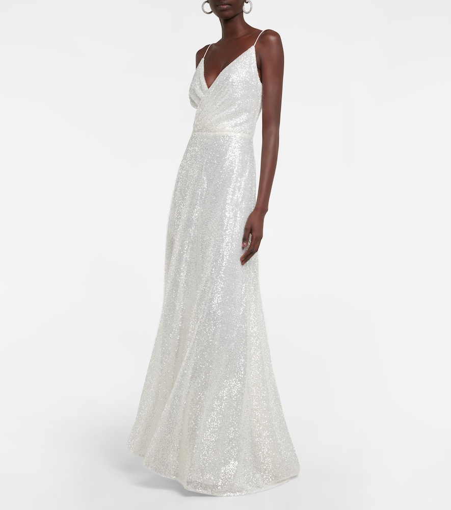 Kristina sequined tulle gown