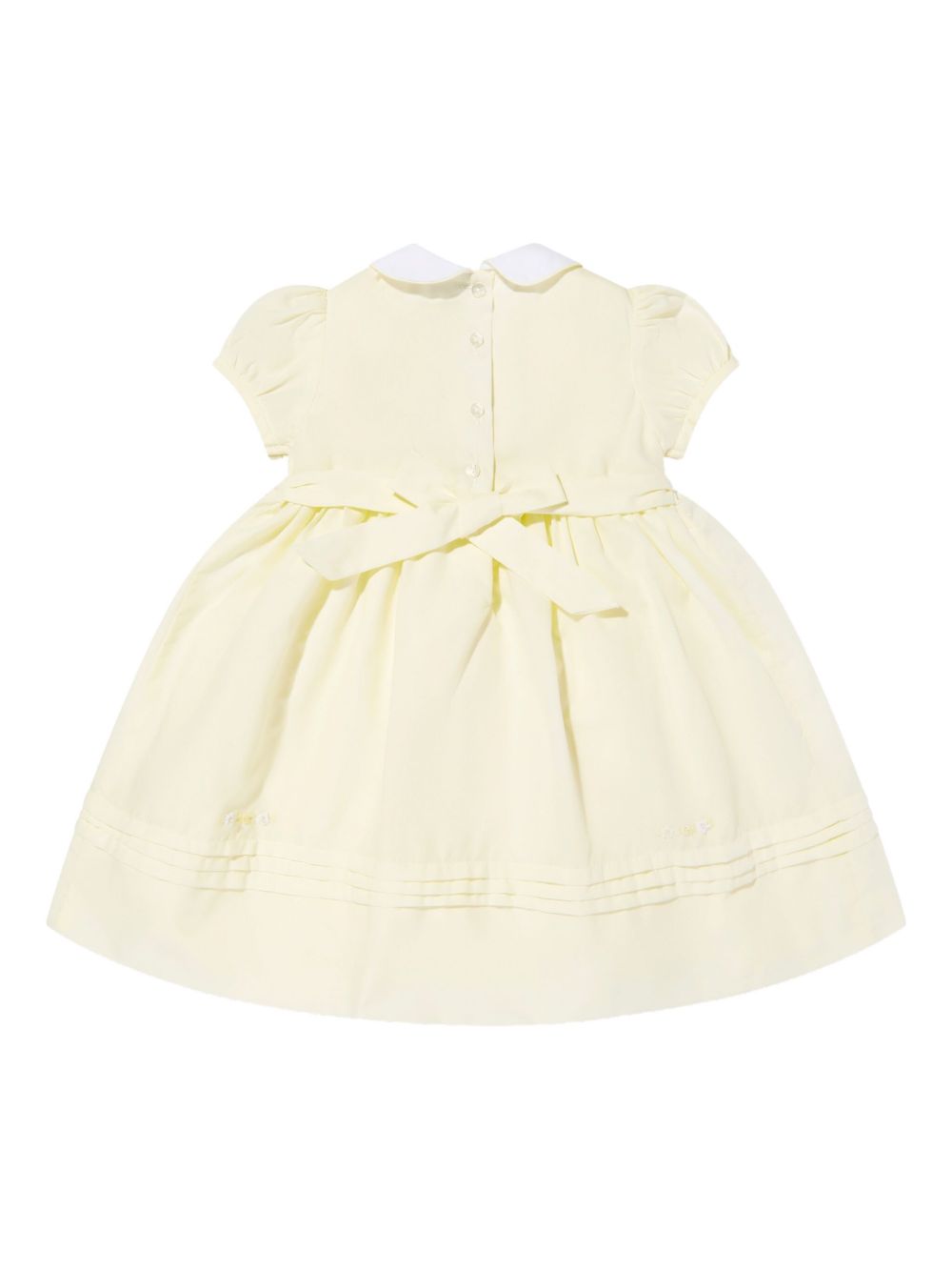 Floral-embroidered dress - Yellow