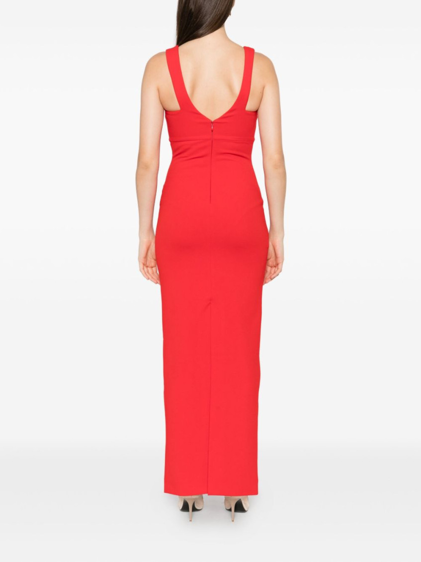 Nalani V-neck maxi dress - Red