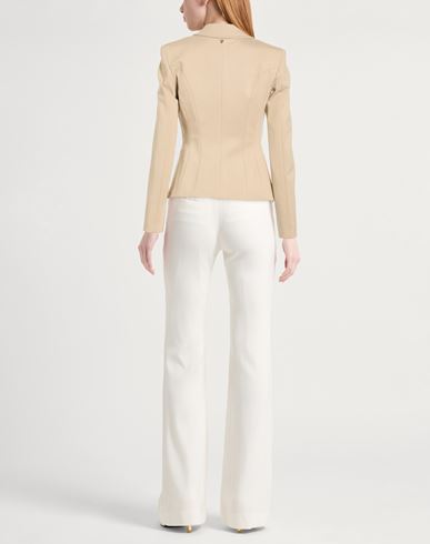 Woman Blazer Beige Size 2 Viscose, Polyamide, Elastane
