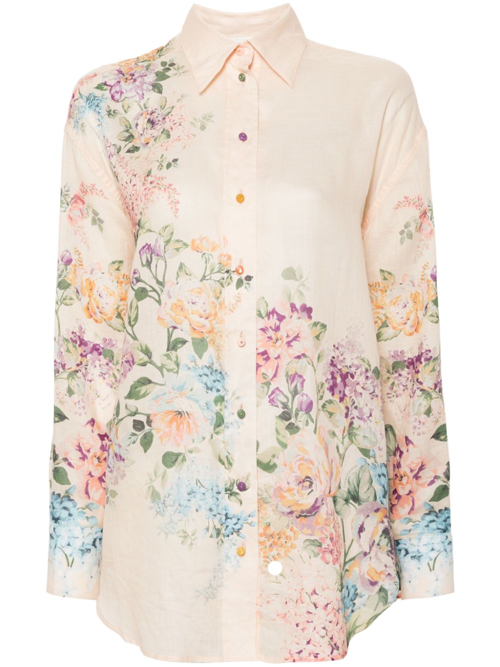 Halliday floral-print shirt - Neutrals
