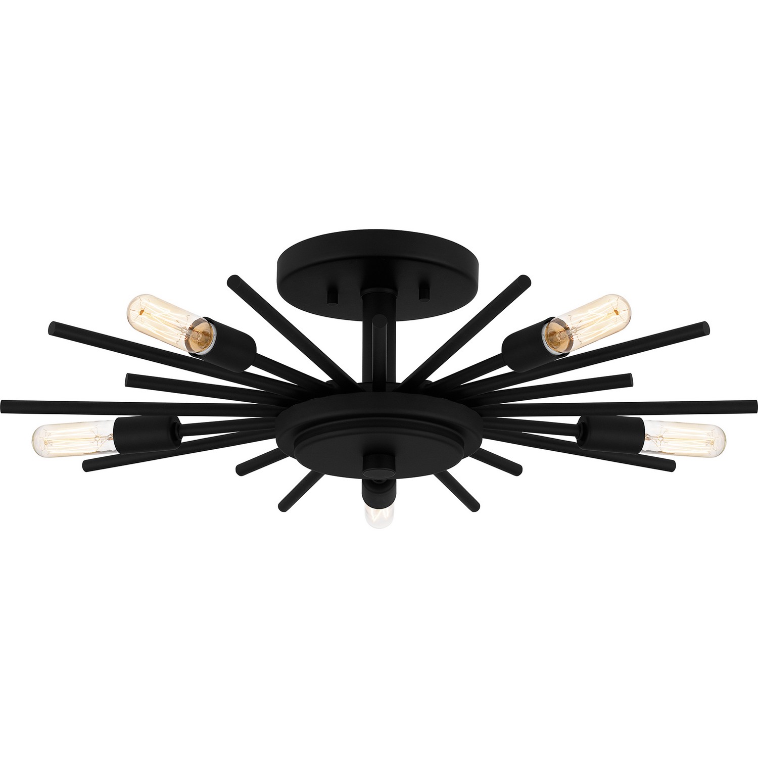 Quoizel Semi-Flush Mount 5-Light Semi-Flush Mount in Matte Black
