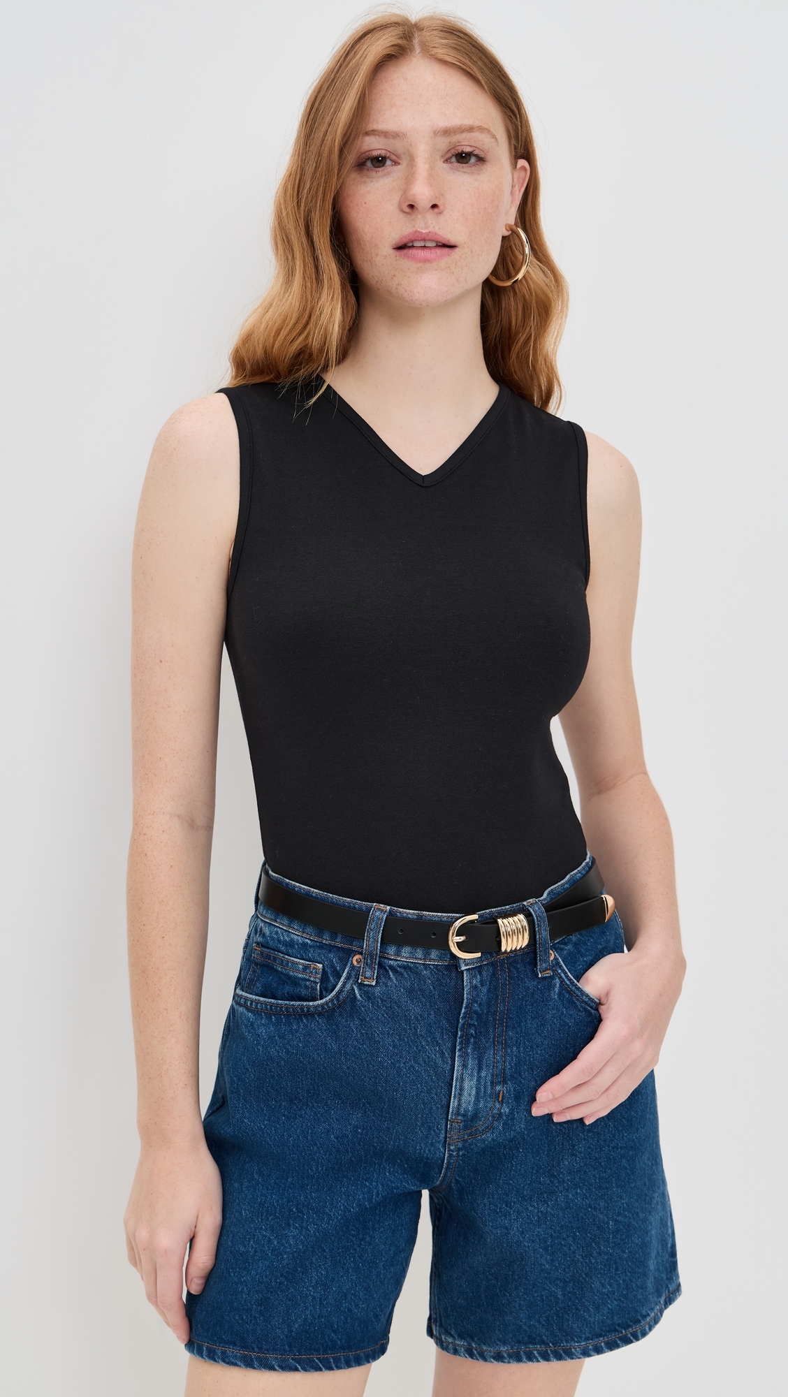 Reformation Wren Knit Top Black