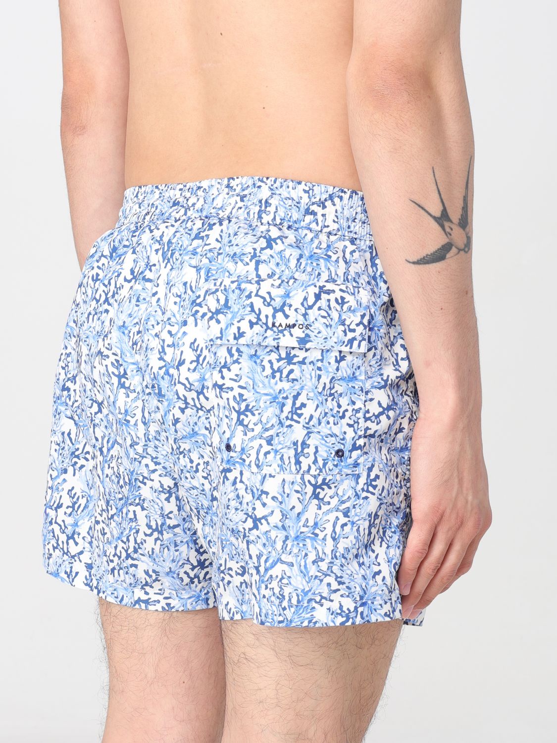 Swimsuit Men color Gnawed Blue