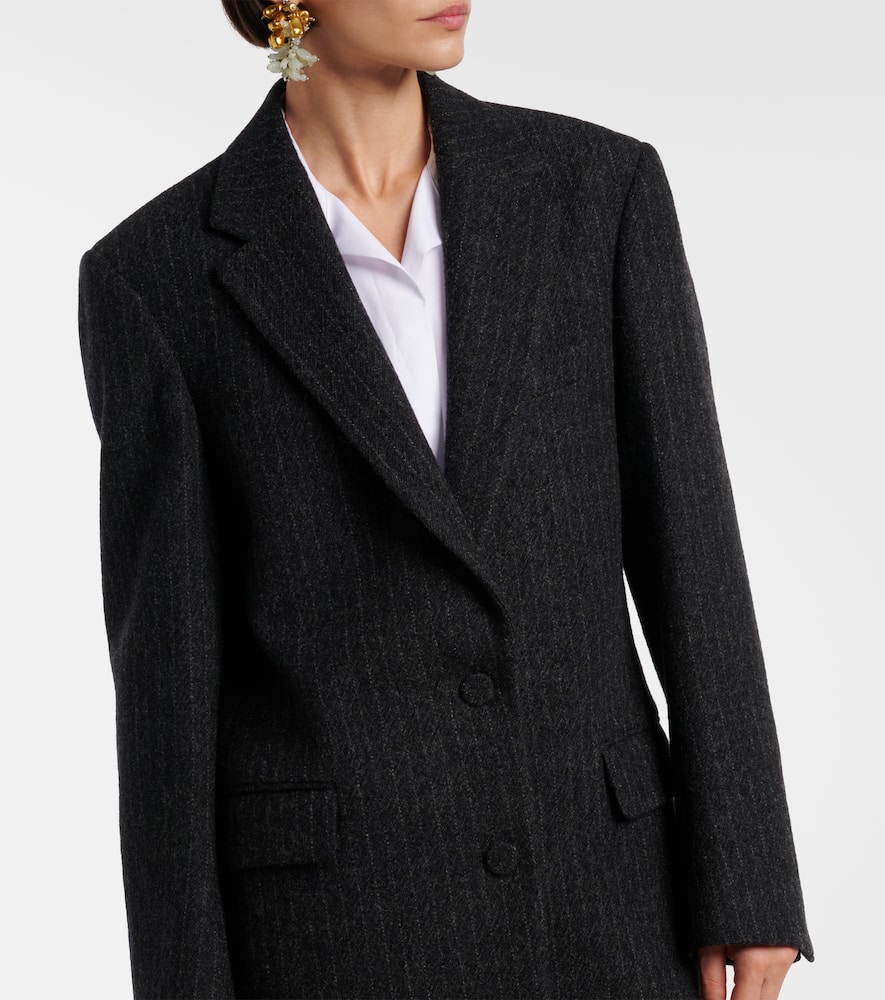 Pinstripe wool blazer