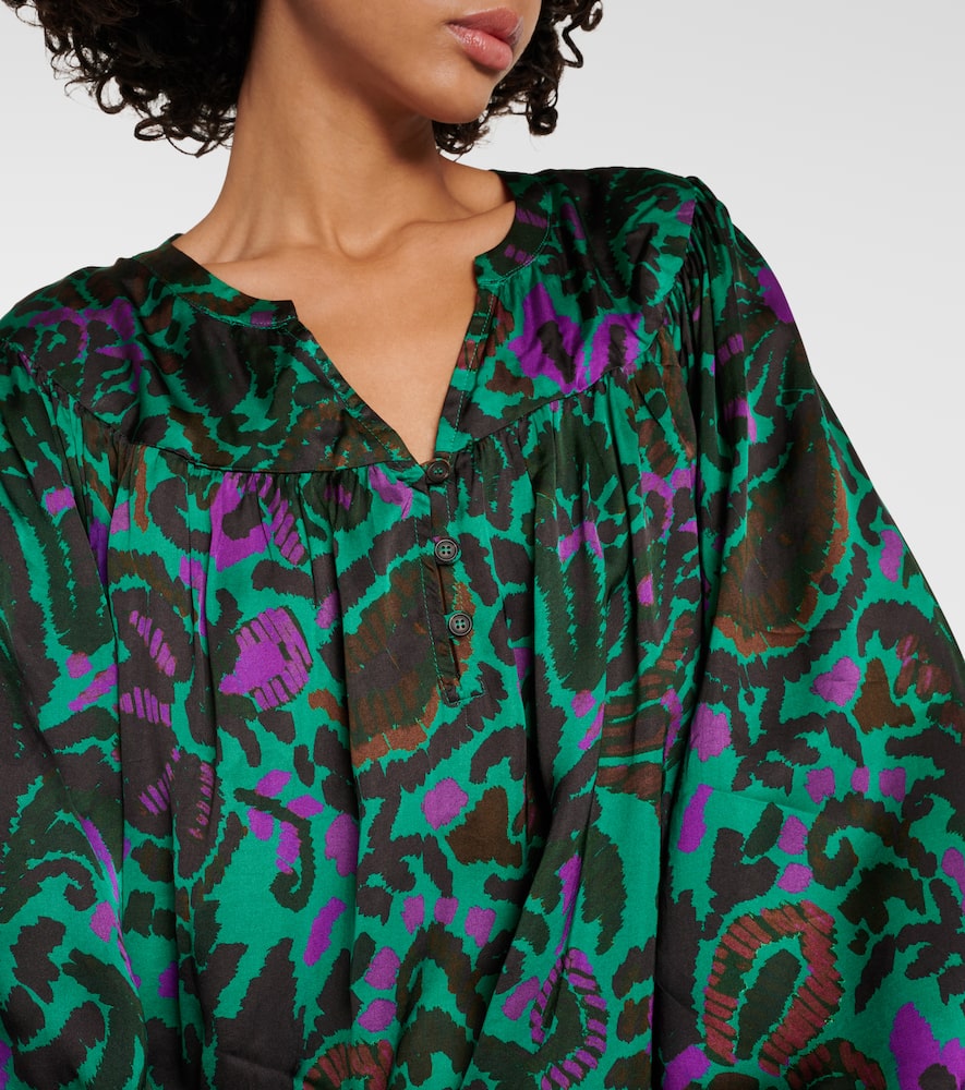 Reeve printed satin blouse
