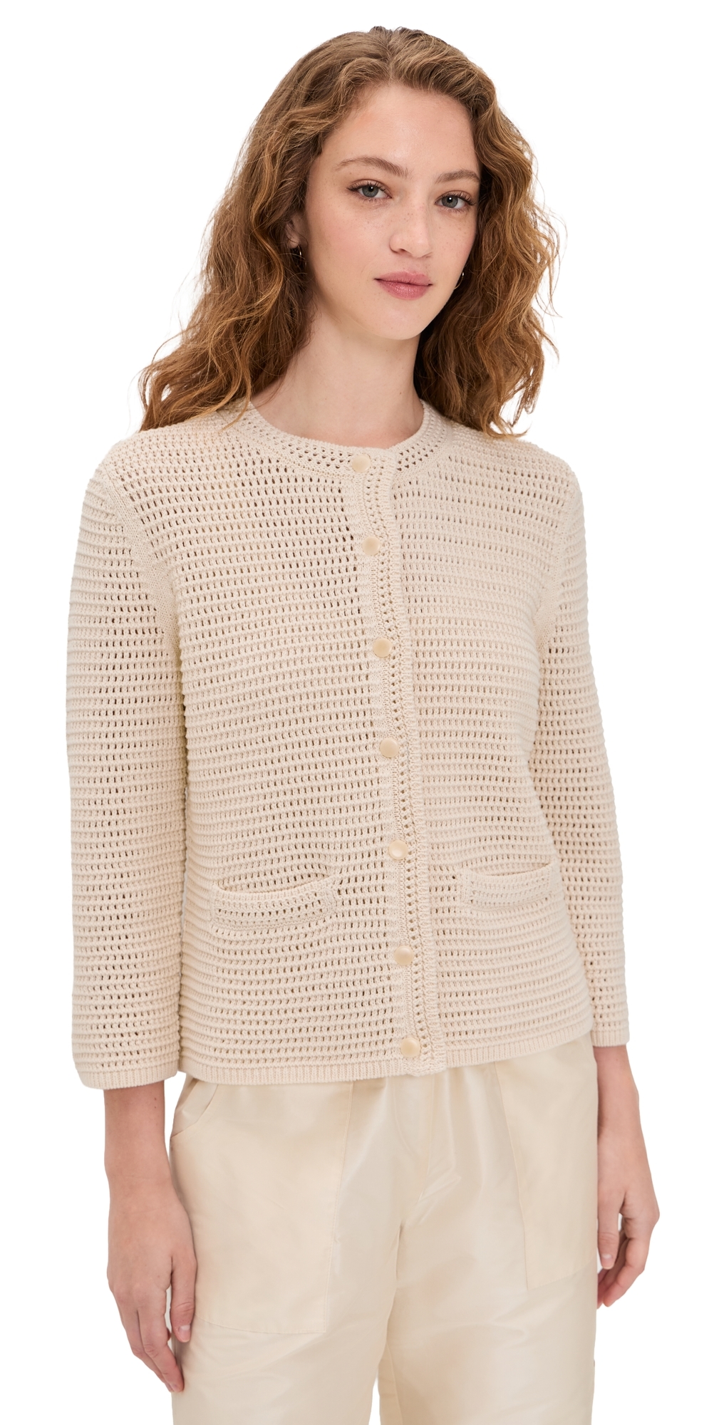 Crochet Cardi Jacket Natural