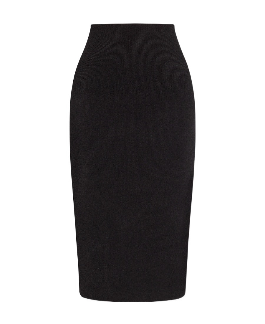 Knitted midi pencil skirt