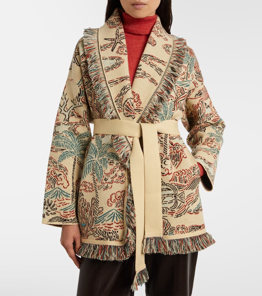 Sketched By The Sea wool cardigan