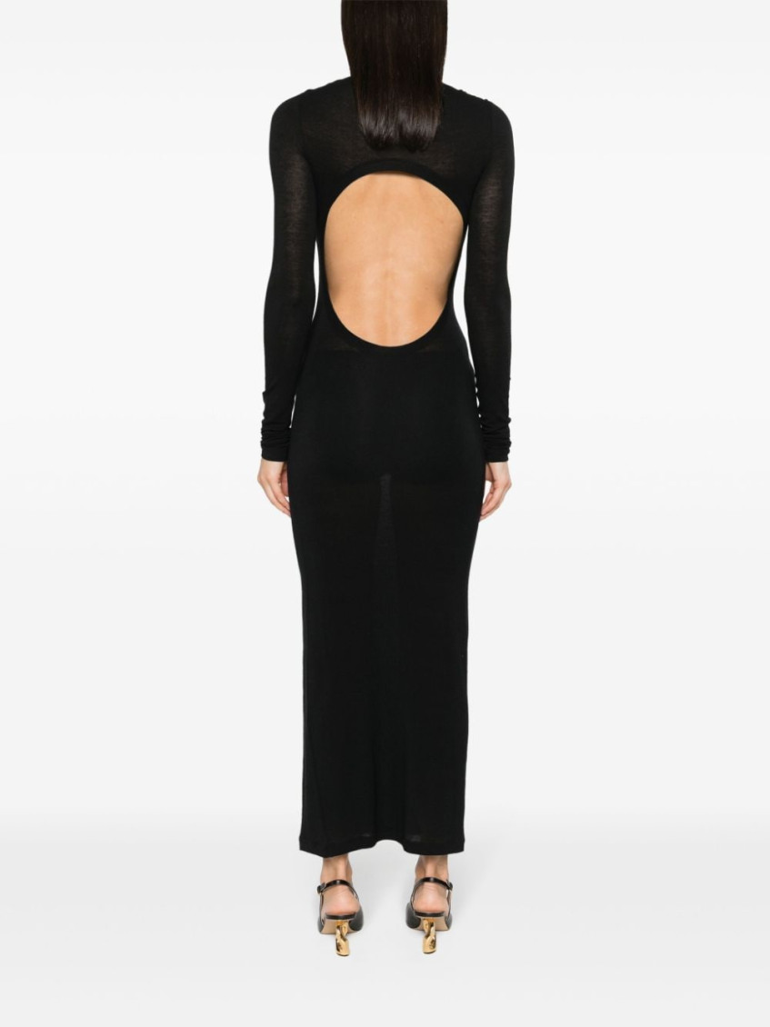 Black Viscose Blend Dress