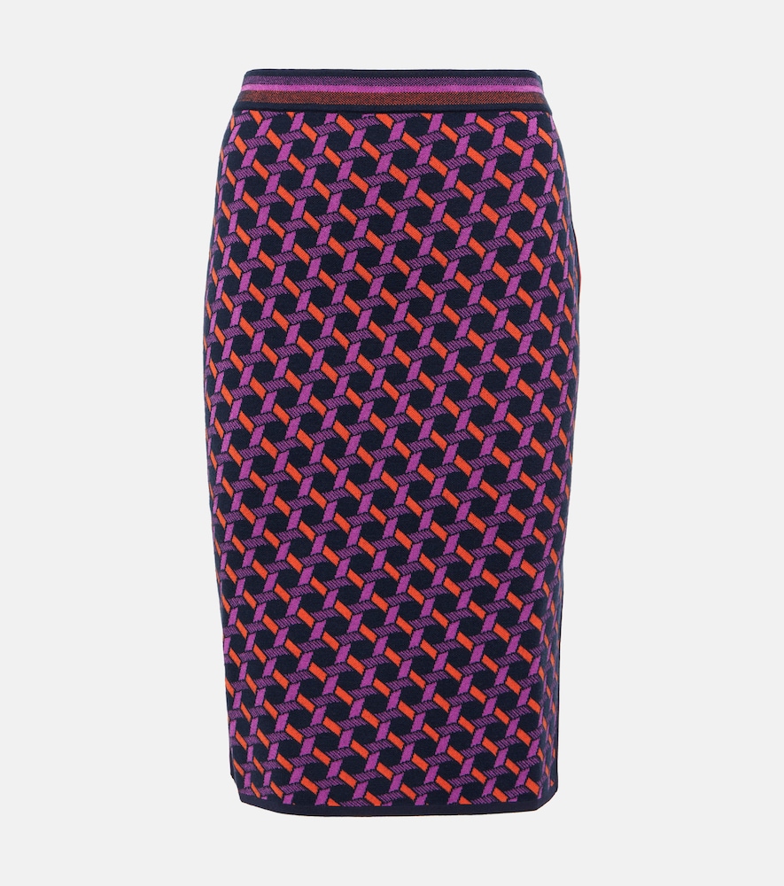 Hazel jacquard midi skirt