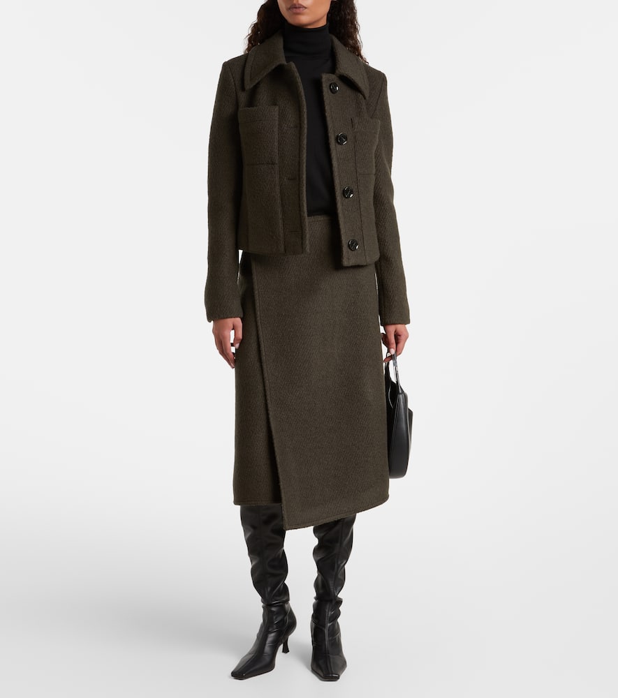 Kinsley wool-blend twill bouclé jacket