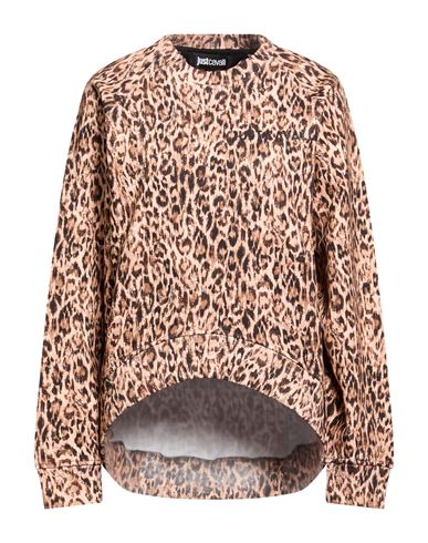 Woman Sweatshirt Beige Size M Cotton