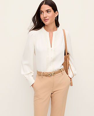Ann Taylor Lace Embroidered Blouse
