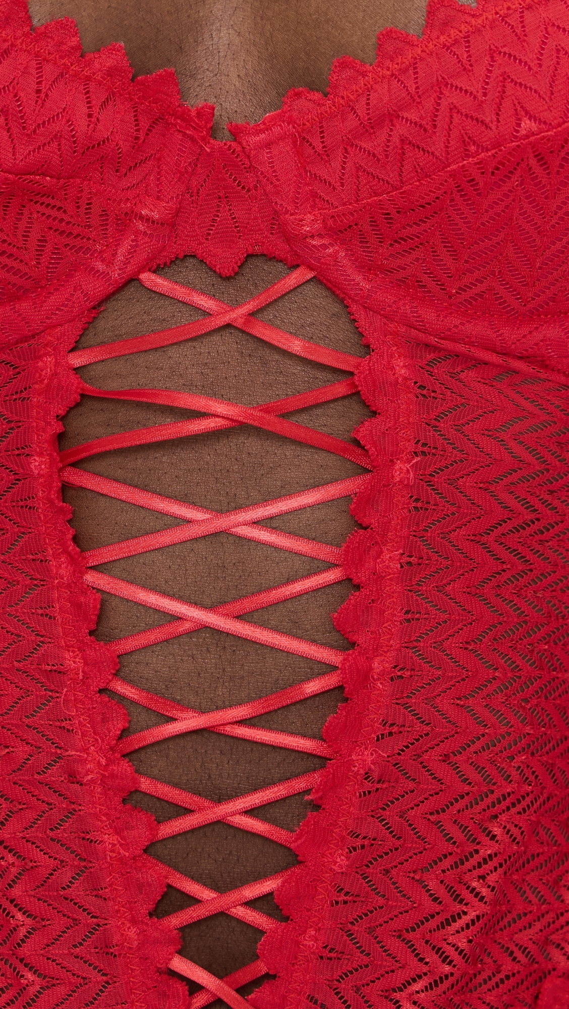 Aryanna Thong Bodysuit Campari