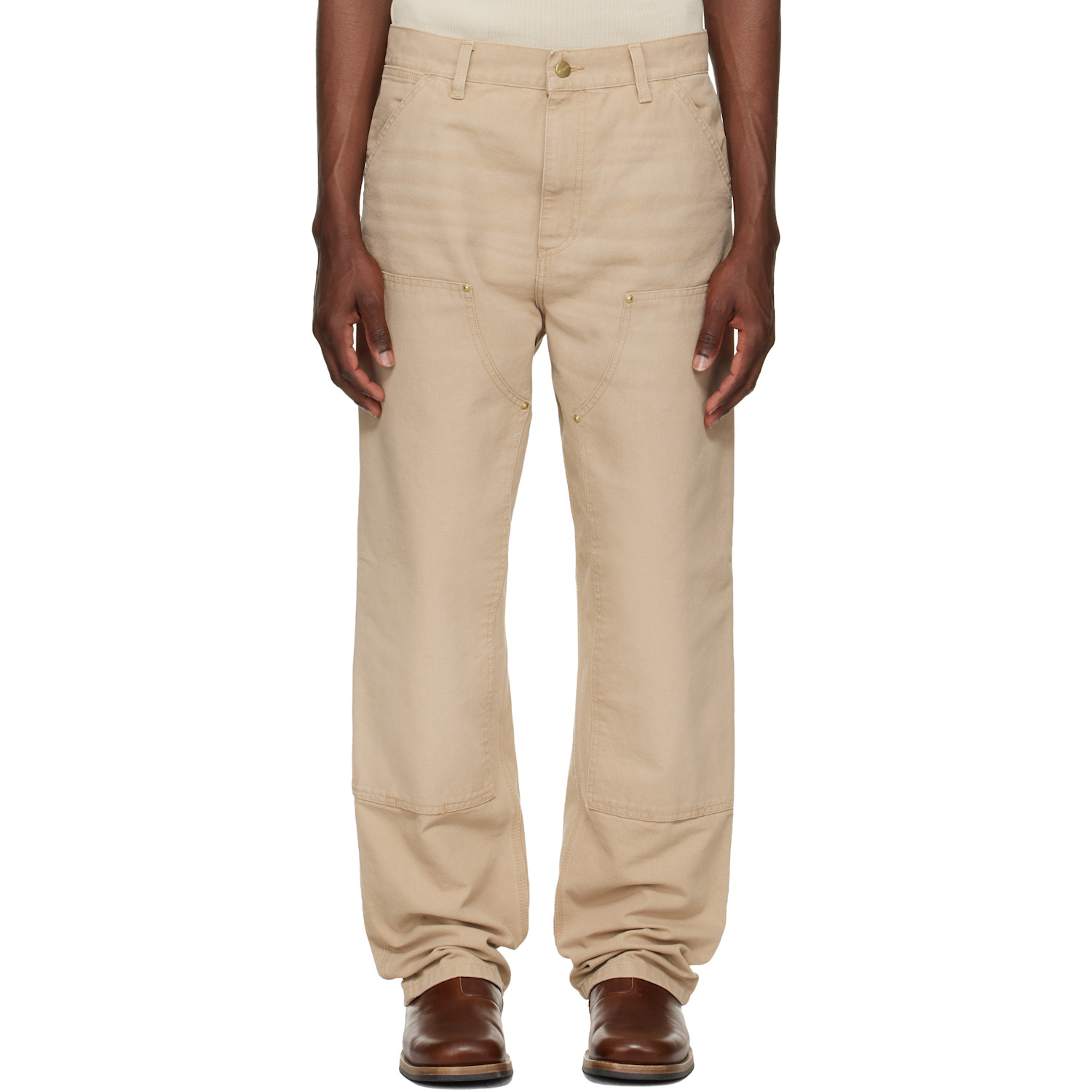 Beige Double Knee Trousers