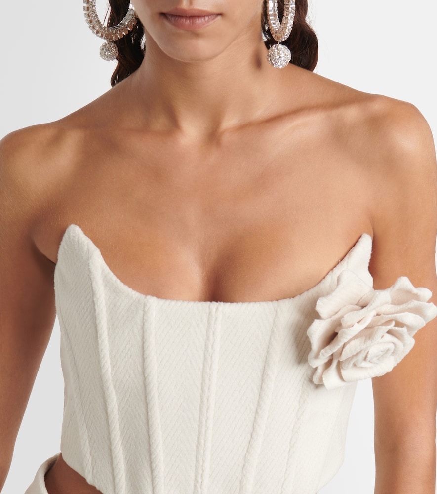Floral appliqué bustier
