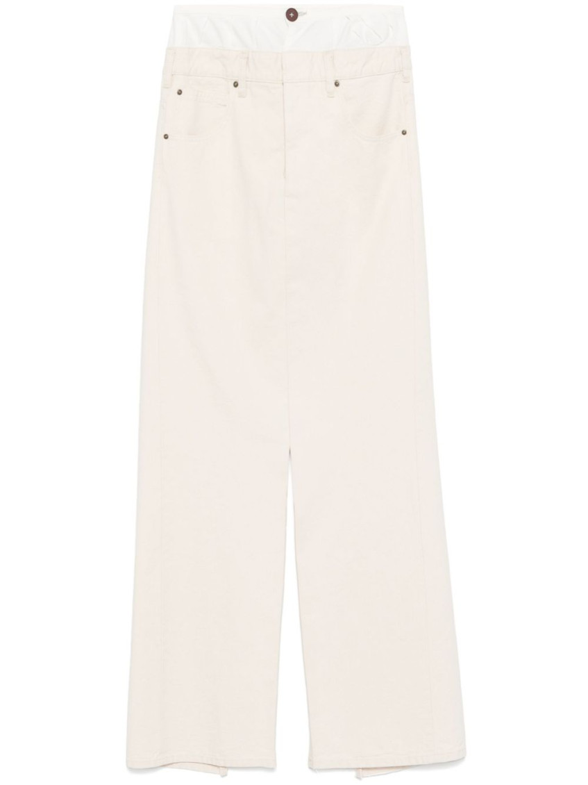 Buttoned Long Skirt