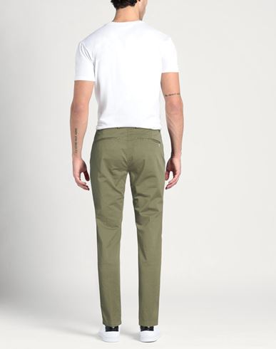 Man Pants Military green Size 28 Cotton, Elastane