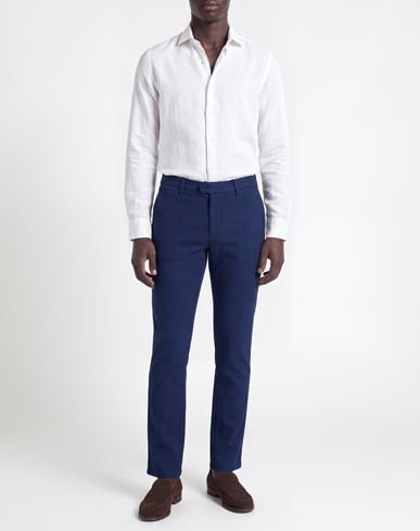 Man Pants Bright blue Size 31 Cotton, Elastane