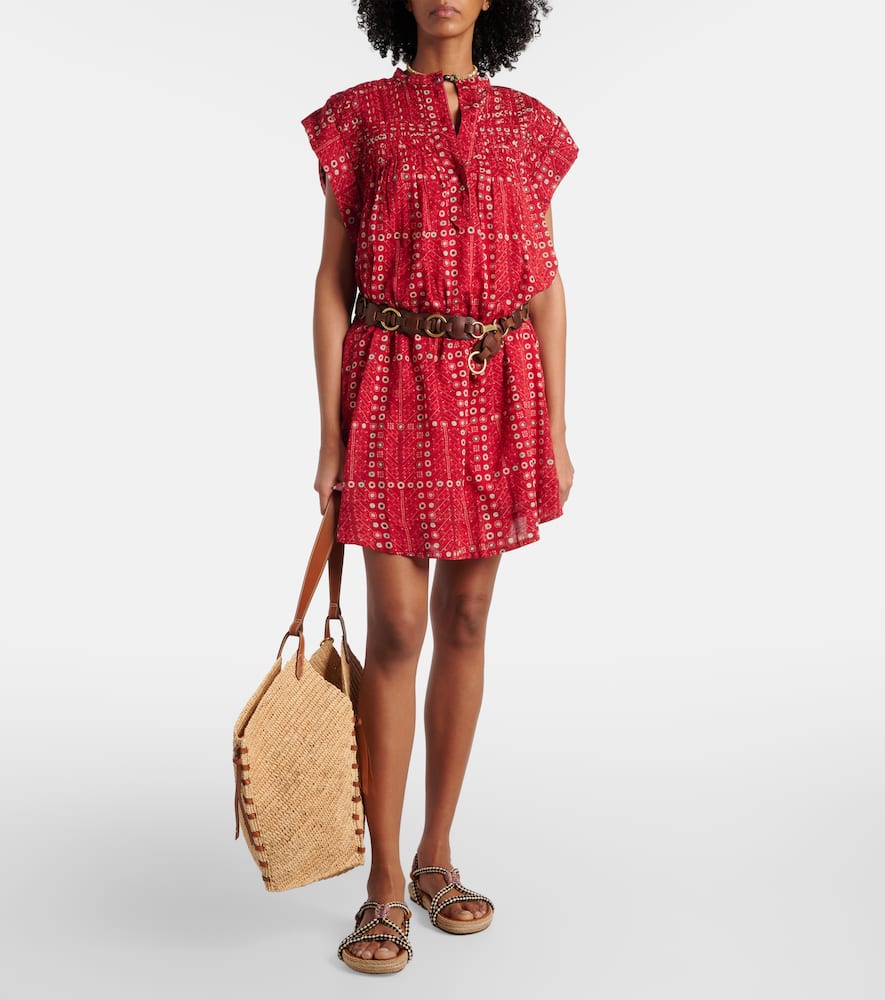 Leazali printed cotton minidress