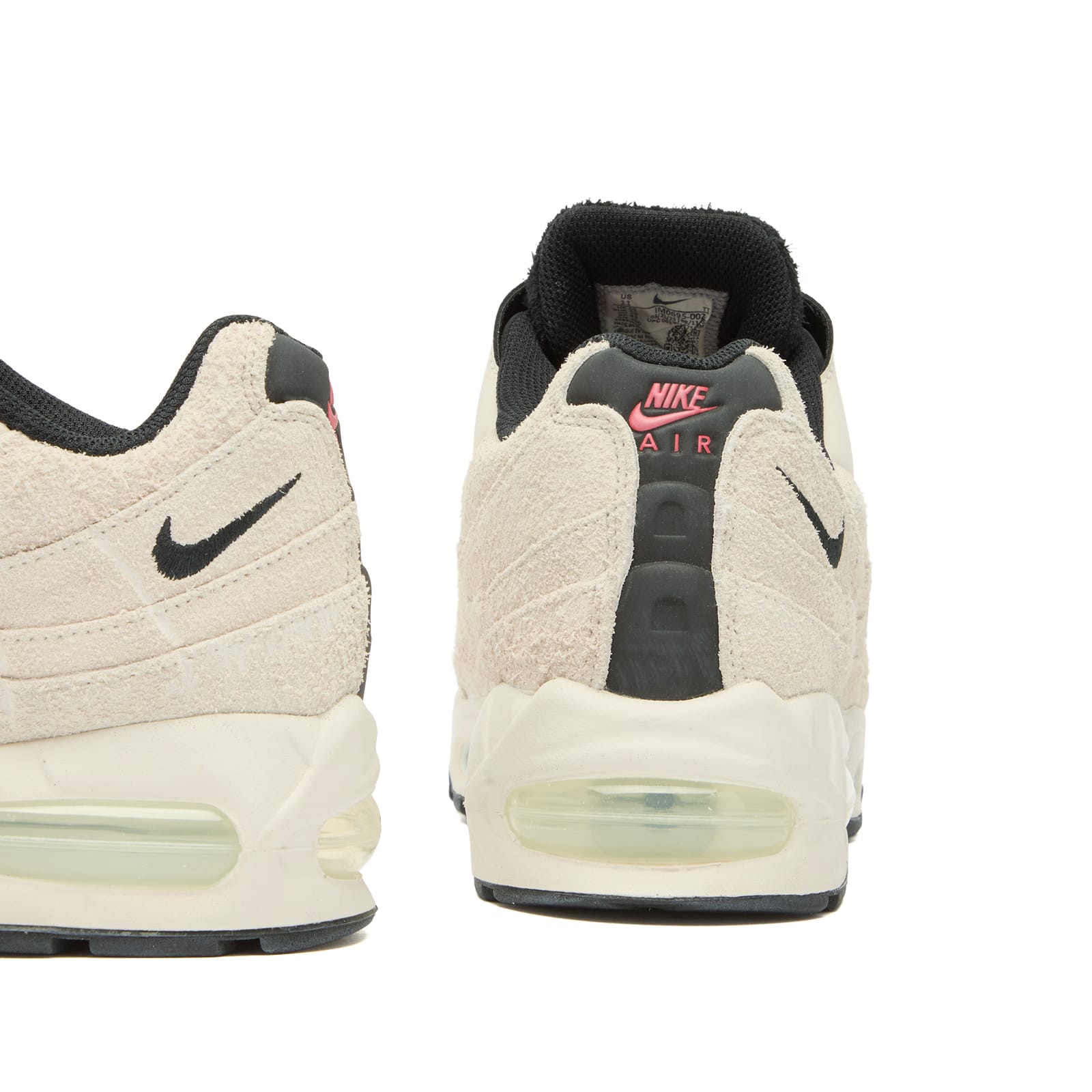 Men's Air Max 95 Zip SP Sneaker in Phantom/Black. Lt Crimson/Smoke Grey