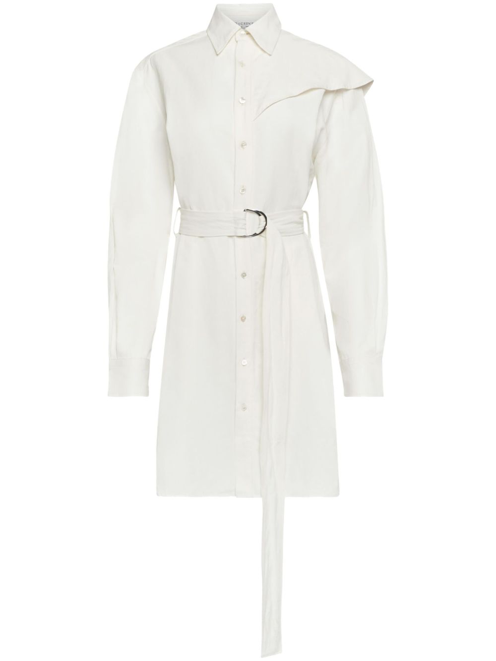 Cape midi dress - White
