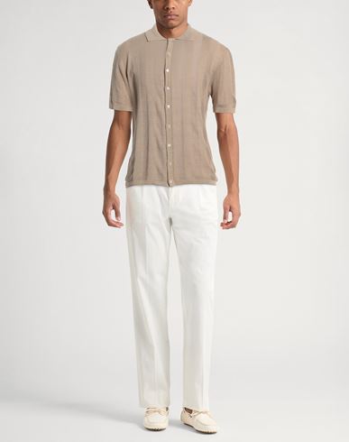 Selezione Man Shirt Camel Size XL Silk, Linen