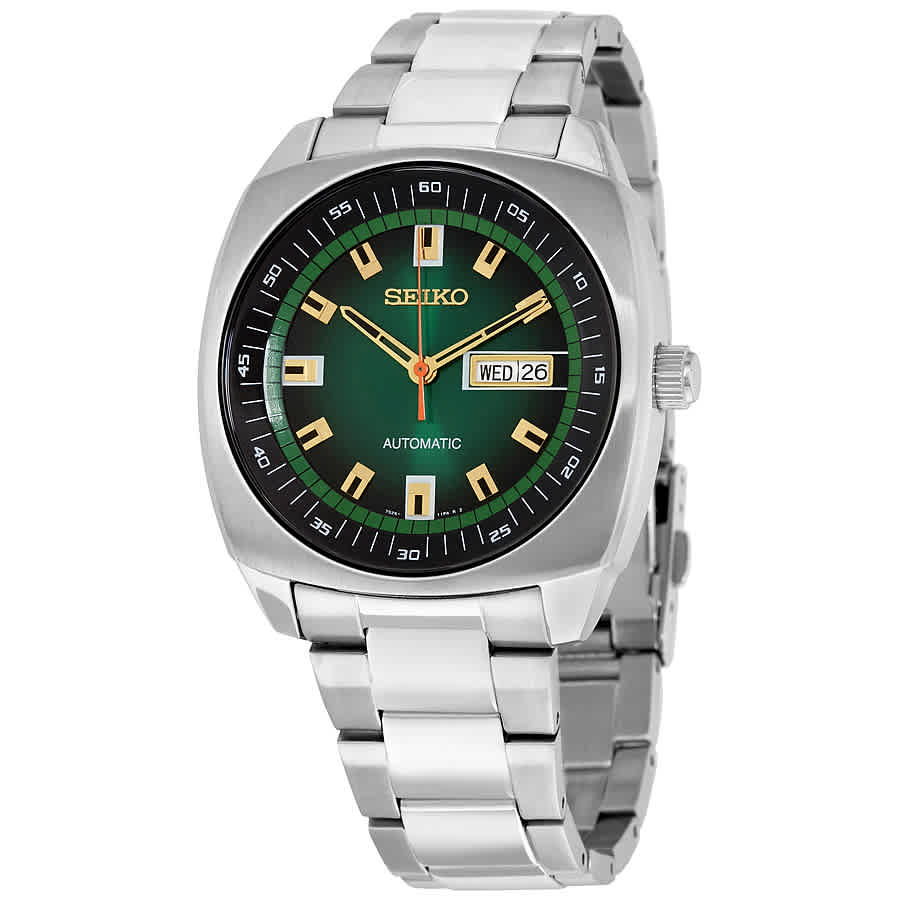 Recraft Automatic Green Dial Stainless Steel Mens Watch SNKM97