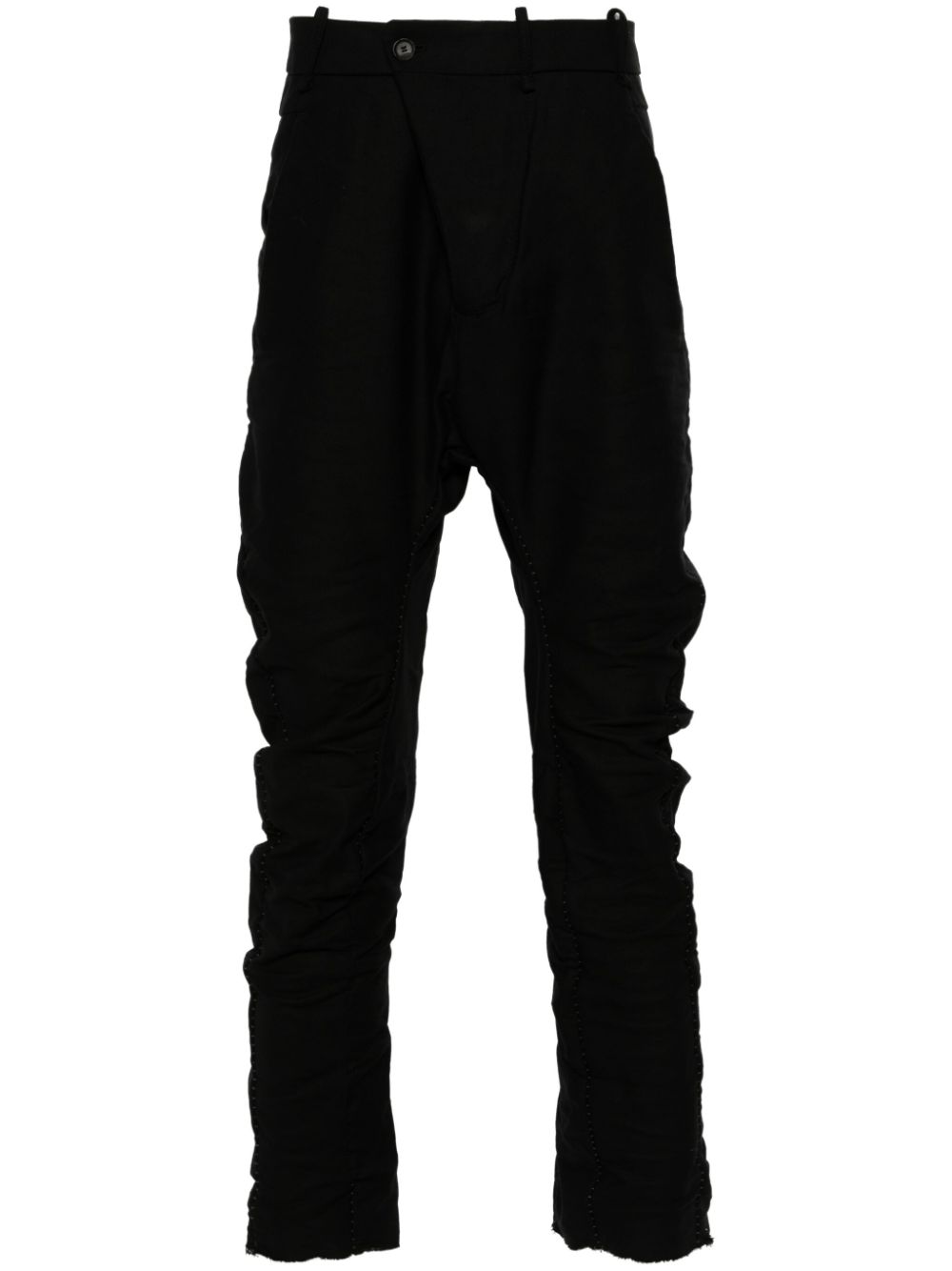 Distressed-effect trousers - Black