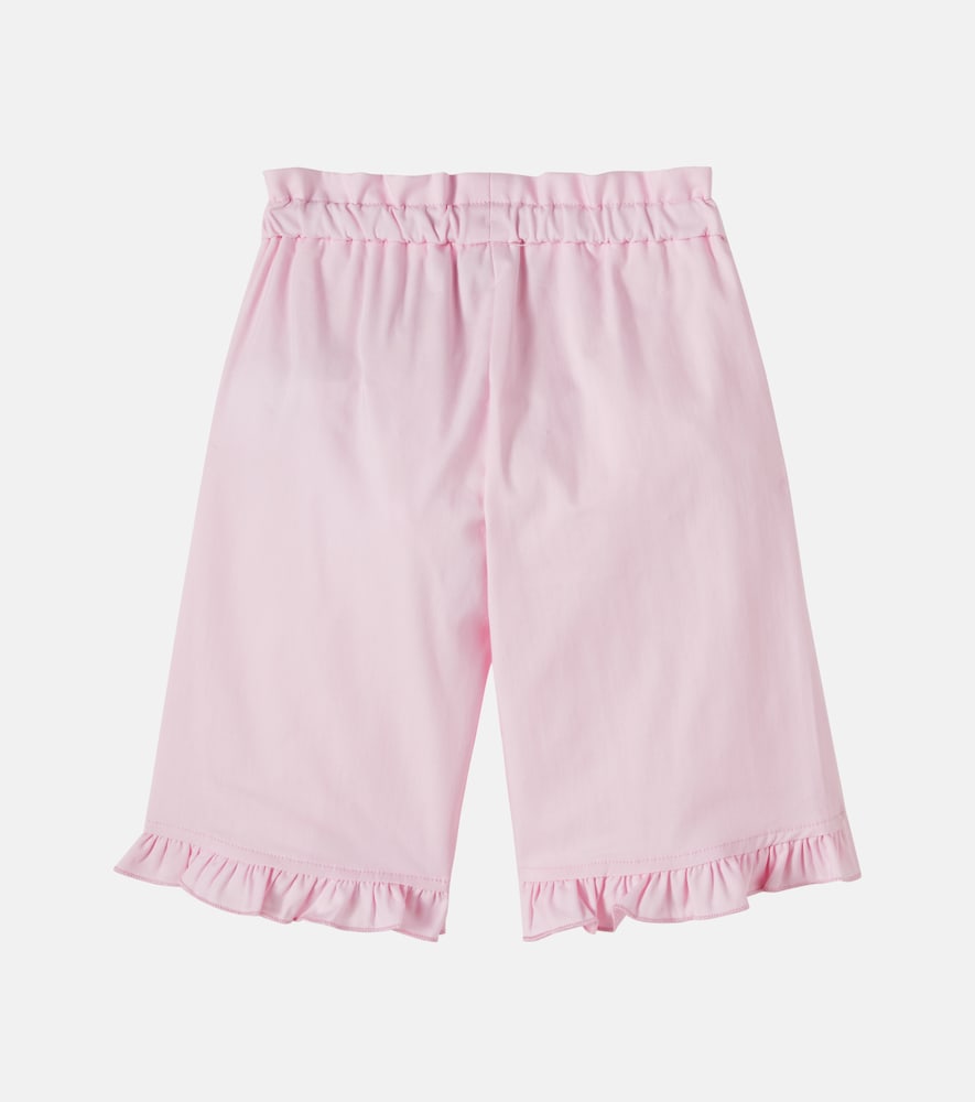 Baby ruffled cotton-blend pants