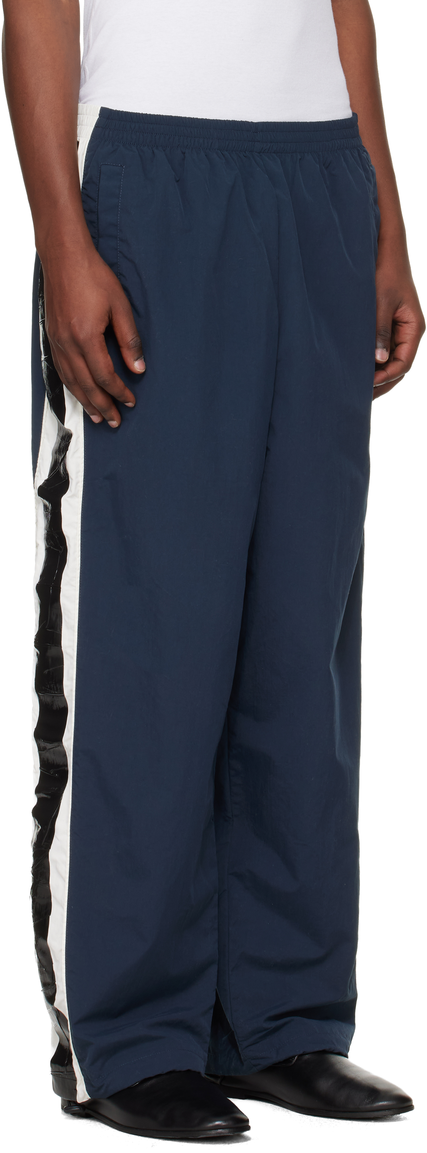 Navy Taped Track Pants